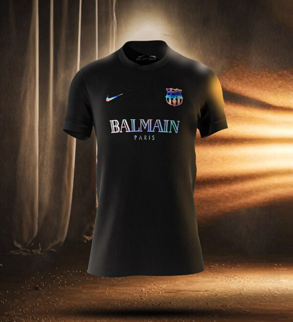 BARCELONA x BALMAIN Dri-Fit Black Jersey