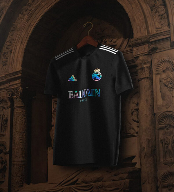 REAL MADR x BALMAIN Dri-Fit Black Jersey